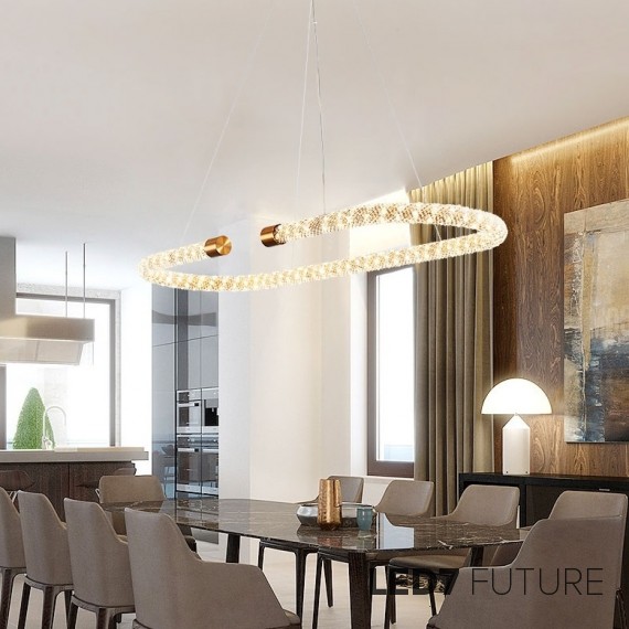 Loft Industry Modern - Diamond Rope Oval Chandelier